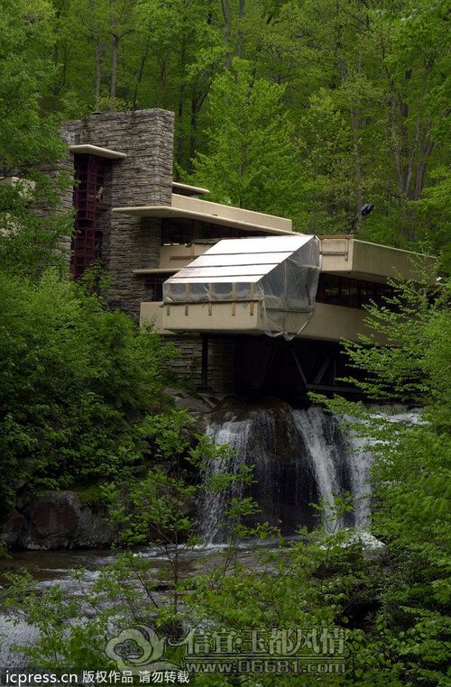 ��������Mill Run��ˮ��������������������������أ�Frank Lloyd Wright ��һ����һֱ���������غʹ���ɫ�� ...
