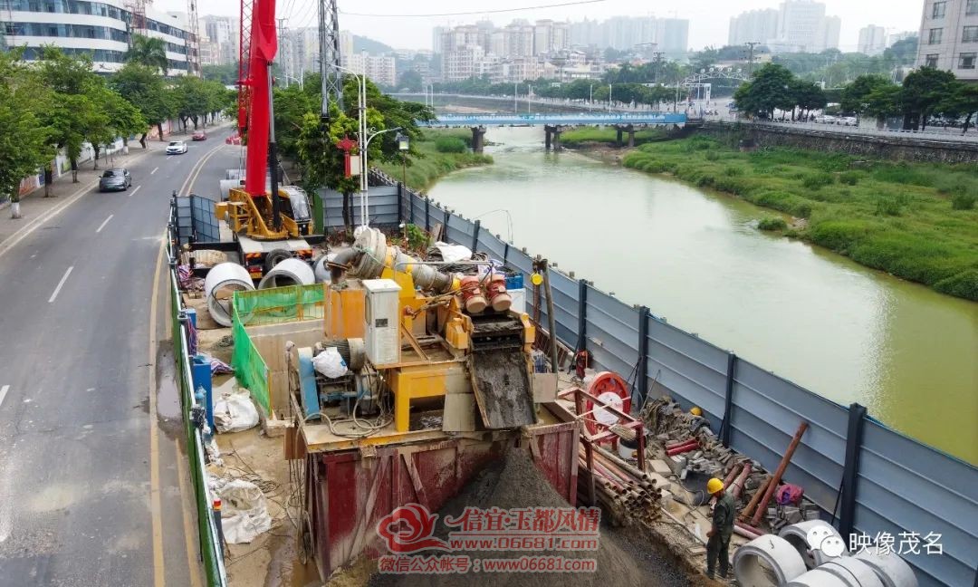 水清岸绿河畅景美，信宜东江河污水管网改建工程快速推进！